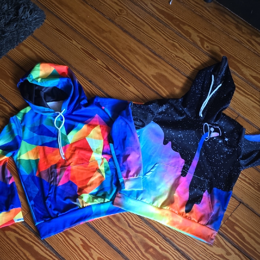 Colorful Geometric and Galaxy Hoodies